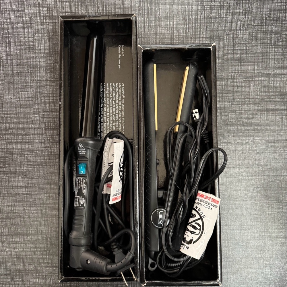 NuMe and Iso Black and Gold Hair Styling Set